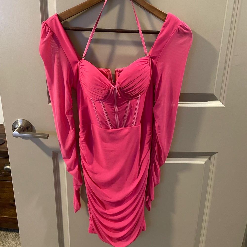 Corset pink dress